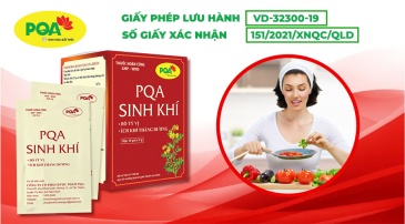 PQA Sinh khí dùng cho người tỳ vị hư, ăn kém, suy nhược cơ thể